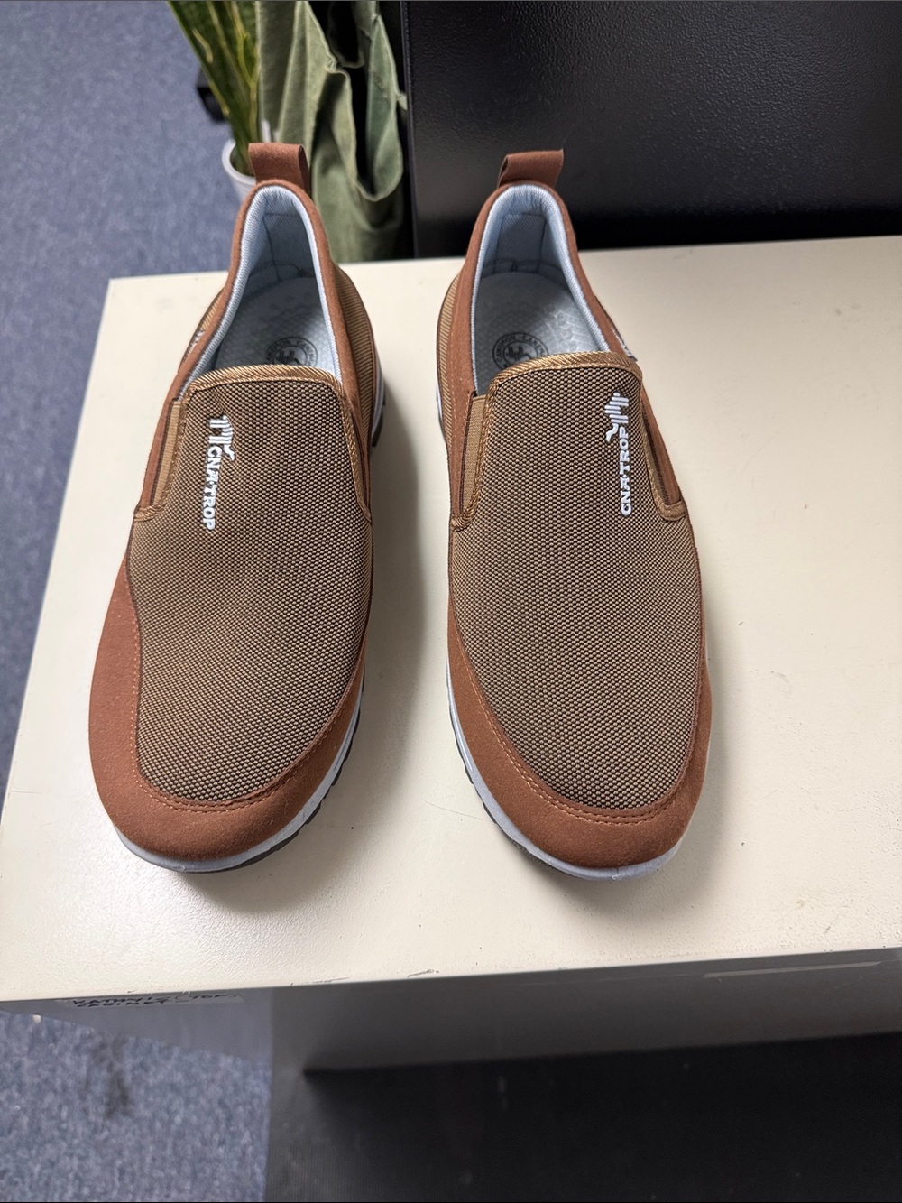 Casual Slip-On Loafers in Brown by